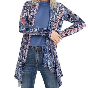 ✨ Desigual Women’s Blue Santorini Cactus Print Cardigan Sweater